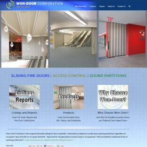 Won-Door web site redesign